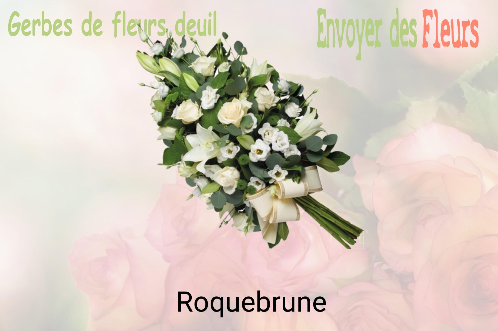 Gerbe de fleurs de deuil livrée à Roquebrune